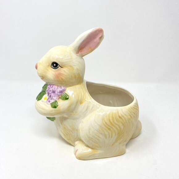 Target Ceramic Bunny Flowers Planter Treat Dish Spring Decor - Picture 3 of 6